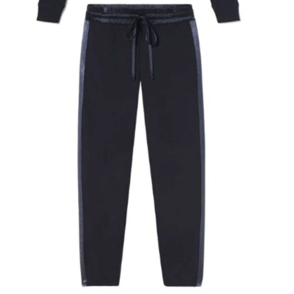Pj Harlow BLYTHE Navy Long Sleeve Satin Waistband Pajamas Size X-Large Bottoms - Picture 1 of 5